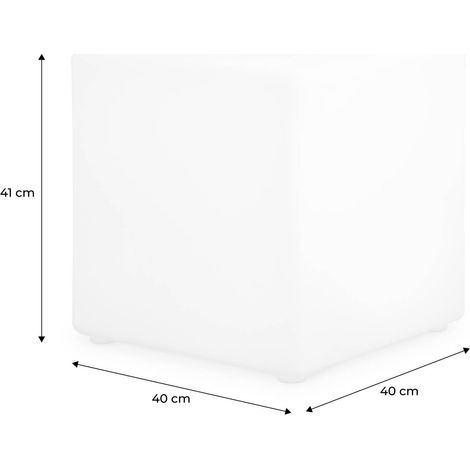 LED Cube 40cm – Decorative light cube, 40x40cm, warm white, remote control
