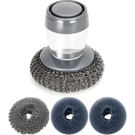 JANMIR-Nettoyeur de couverts avec tête de rechange, robuste et durable, convient au nettoyage des casseroles et poêles. (1/5)