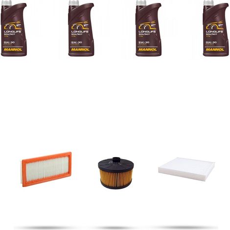 Kit tagliando 3 FILTRI e 4L OLIO compatibile con Nissan Micra V (K14F) 1.0 Dig-t 86KW Dal 2019 (1/4)