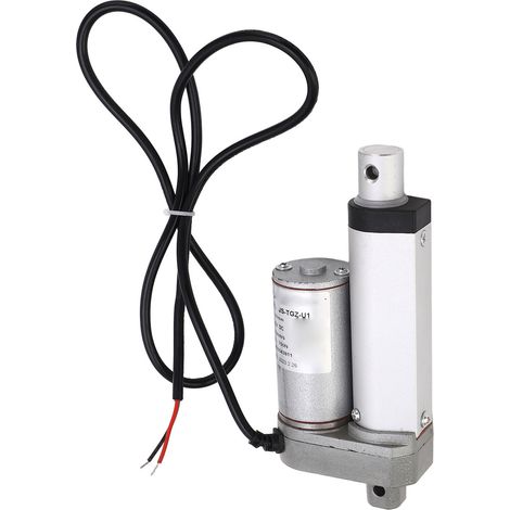 Vérin électrique linéaire 50mm course 750N 12VDC aluminium blanc pour lit canapé (1/5)