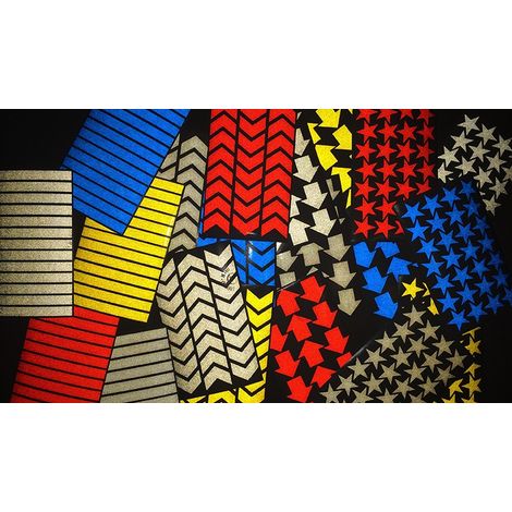 Strisce adesive realizzate con materiale rifrangente scotchlite 3M™ - Colore: Blu (1/3)