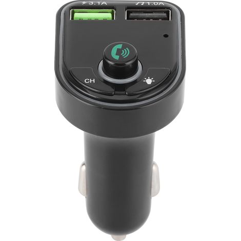 Récepteur Bluetooth sans fil universel pour voiture, lecteur MP3 USB avec éclairage lumineux et charge rapide pour téléphone (1/5)