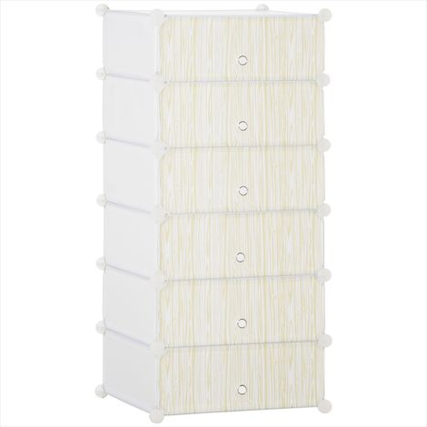 Bibliothèque Meuble de rangement modulable 6 cubes blanc (1/5)