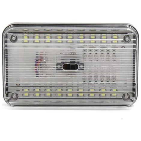 Plafonnier rectangulaire en forme de dôme, 12 V CC, 36 LED SMD blanches, pour intérieur de voiture (1/3)