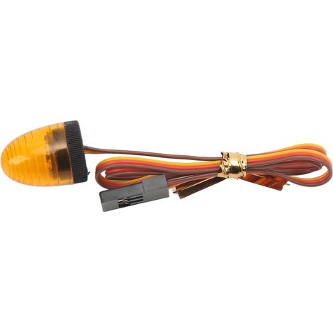 Gyrophare LED rond ultra lumineux 13x17mm pour voiture de police/pompiers/ambulance RC à l'échelle 1:10 (jaune) (1/5)