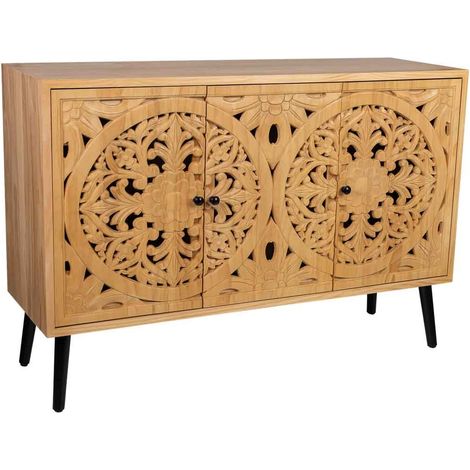 Aparador de madera marrón 120x38x80 (1/5)
