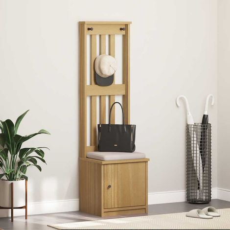 Hall Tree SANDNES 45x40x159.5 cm Solid Wood Pine vidaXL