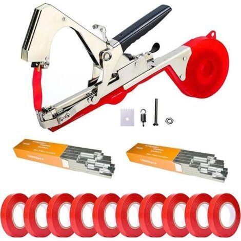 Attache Plante 14 Pack Pince à Lier Pince À Lier Jardin De Jardinage Attacher Branche Machine À Taper Nouer Branches, Rubans de Pépinière, Lame de Coupe Ruban, Agrafes pour Raisins, Tomate (1/4)