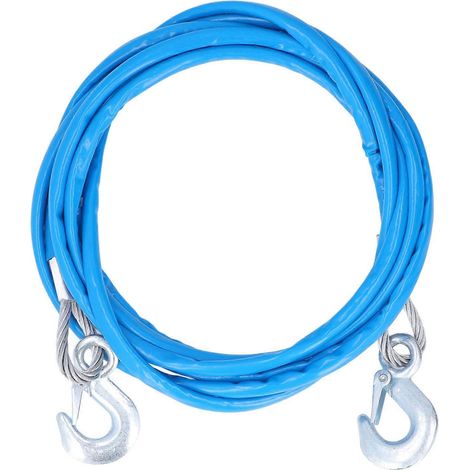 Câble de sécurité pour remorque avec crochet à dégagement rapide 5 m x 12 mm / 16,4 pi x 0,5 po, charge maximale de 7 tonnes, pour voitures, VUS et remorques légères (1/4)