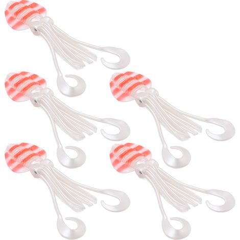 Leurre poulpe souple et lumineux, imitation jupe de calamar, pour la pêche en mer (environ 18 cm / 7,1 pouces). (1/5)