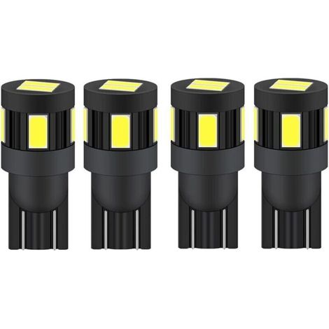Ampoule t10 w5w led 12V 24V Blanc 6000K, Pas De Polarité Conçu pour 2825 194 168 158 (4 pcs) [Classe énergétique A+] (1/5)