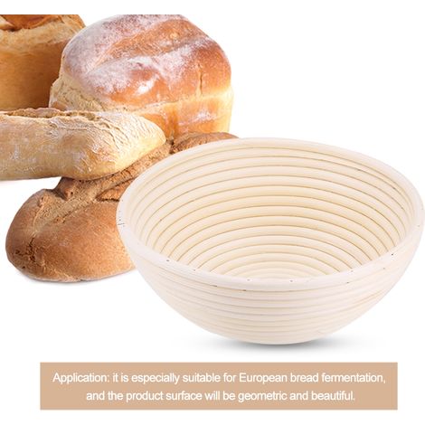 Handgefertigtes Gärkörbchen aus ungebleichtem Naturrohr für Teig und Brot – Backset (1/5)