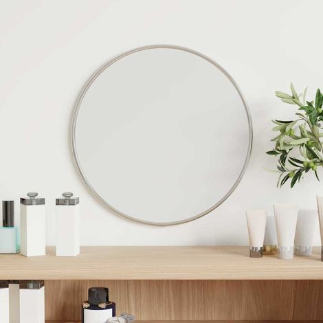 vidaXL Espejo de pared redondo plateado Ø 30 cm (1/5)