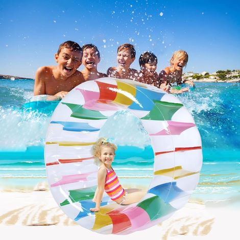Roue aquatique gonflable pour piscine, rouleau flottant géant pour adultes et enfants, jouet d'extérieur idéal pour les jeux de piscine, bouée gonflable pour piscine (1/5)