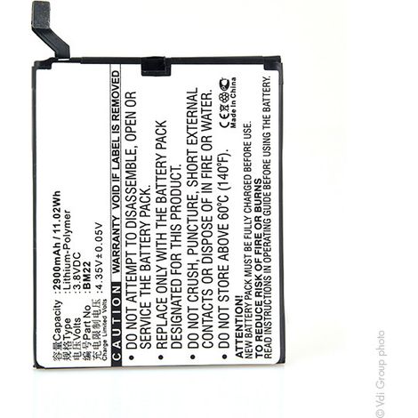 NX - Batterie téléphone, smartphone, GSM pour Xiaomi 3.8V 2900mAh - BM22 (1/3)