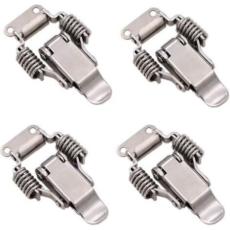 4 pièces Loquet de Serrage en Acier Inoxydable, Outil à Dégagement Rapide pour Boîte, Tiroir et Armoire (1/4)