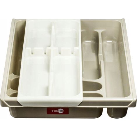 698932 Doppelter Besteckeinsatz grau-beige DOMOTTI 1 Stk.