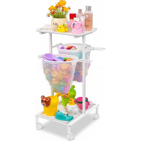 Rangement Jouets de Bain - Organisateur de Baignoire à roulettes (1/5)