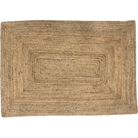 Tapis rectangle en jute naturel 70x140cm – Épaisseur 0,6cm – Label STANDARD 100 by OEKO-TEX® – Ambiance chaleureuse – Future Home