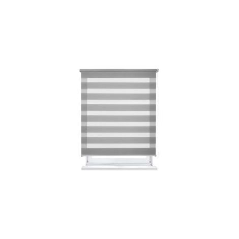 Store Enrouleur Gris 50x120cm - Double Couche Jour et Nuit, Translucide et Occultant, Pratique et Design (1/5)