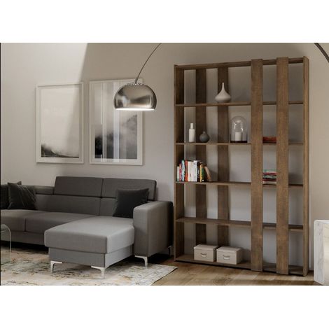 Bibliothèque bois noyer Samba 120 cm (1/2)
