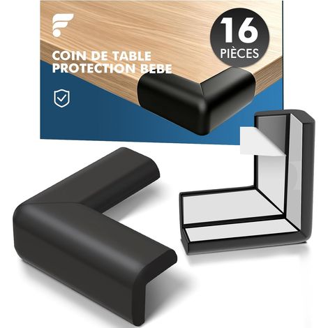 Shinfly 16 coins table mousse souple, colle solide, meubles/bureaux/écoles, noir. (1/5)