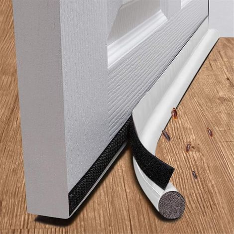Türdichtungsstreifen, Schallschutzstreifen, Türrahmen-Windschutzscheibenstreifen, Fenster-Wärmedämmstreifen, Fenster-Türspaltabdichtung, reinweiß, 3 x 94 cm (1/5)