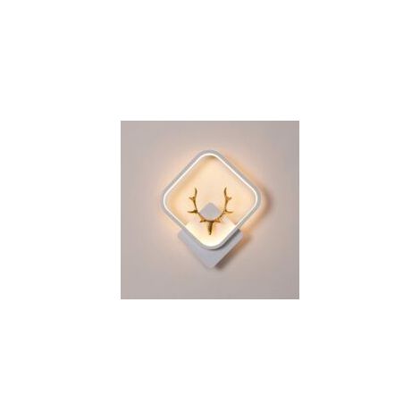 Lampe Murale Carrée Blanche Applique Murale Led Applique Murale D'Intérieur Moderne Pour Salon, Bureau, Chambre À Coucher, Balcon, Blanc Chaud