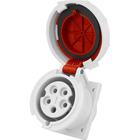 Prise 32A 5P 400V IP67 panneau droit hermétique 240A mennekes 1379 (1/5)