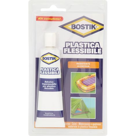 Colla Plastica Flessibile Bostik Riparazioni Canotti Materassini PVC Vinile 50g