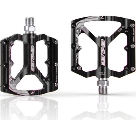 Jeu de 1 paire. accessoires vélo. pédales VTT. pédales SUFUL. pédales aluminium CNC. plaque de protection anti-oxydation 9/16 pouces. pour vélo de route. (noir) (1/5)