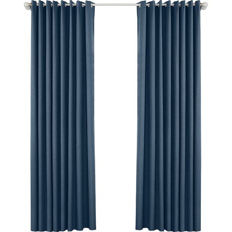Verdunkelungsvorhänge für Schlafzimmer, Ösen-isolierende Raumvorhänge für Wohnzimmer, 2er-Set (53 x 95 Zoll) (1/5)