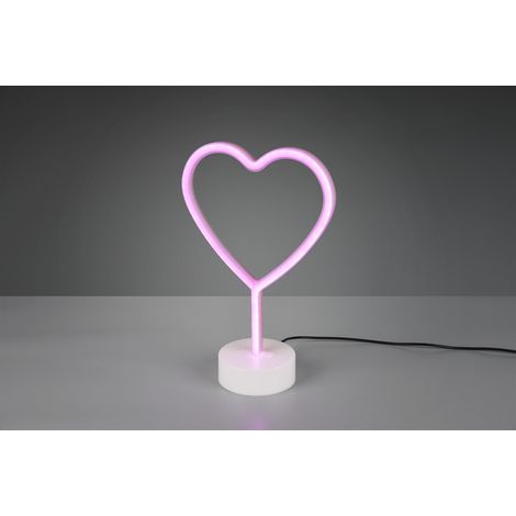 La'mpara de sobremesa corazo'n led 1,8w en pla'stico blanco con interruptor on/off r55210101 (1/4)