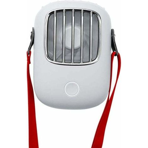 MUMU Mini Portable USB Rechargeable Neck Hanging Fan, Quiet Handheld Fan for Lazy Sports (1/4)