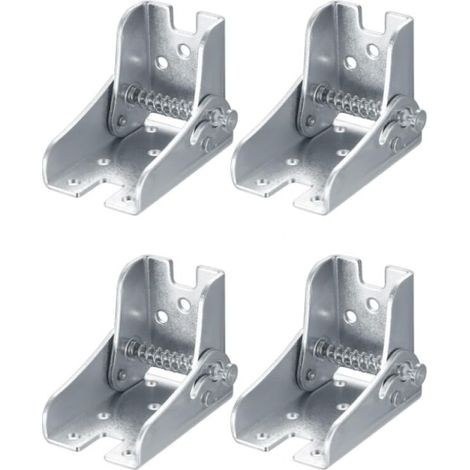 4 Pcs Charniere Pliante Autobloquante, Charnières Pliantes, Charnière Pliante à 90 Degrés, Supports de Pieds de Table Pliables Extension, Charnières de Pieds Pliables Pliants pour Pieds de Tabl (1/5)