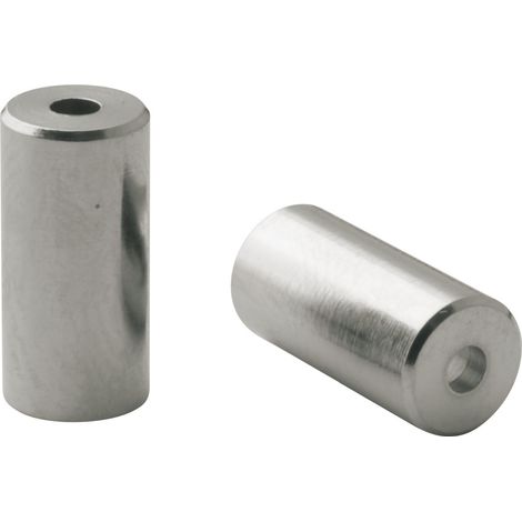 Embouts de câble de frein Elvedes en aluminium, 5 mm, argentés, lot de 10