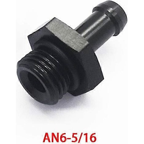 Raccord mâle 6AN vers embout cannelé 5/16" avec joint torique 6AN pour conduite de carburant/huile (1/4)