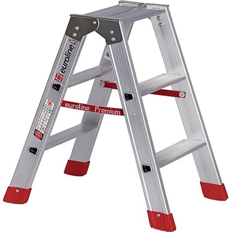 Euroline Premium 30577 Stufenstehleiter 2x3 Stufen (1/4)