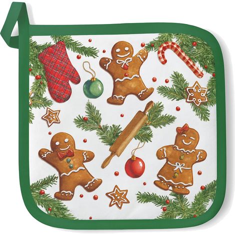 Manique de cuisine biscuits de Noël 20 x 20 cm (1/2)