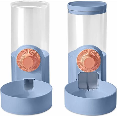 Automatischer Katzenfutterspender und Wasserspender zum Aufhängen, automatischer Wasserspender, Hundefutterspender für Haustiere, Blau (1 Paar)