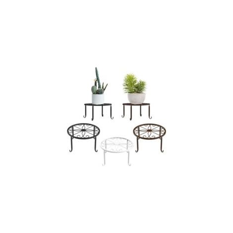 QORVA-Lot de 3 supports pour plantes en pot – Métal résistant à la rouille – 9 pouces de diamètre – Pour pots lourds et jardinières