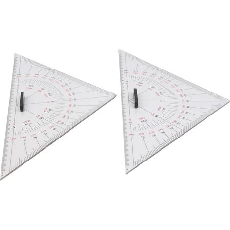 Règle triangulaire de 300 mm, rapporteur, équerre transparente, yachts (1/5)