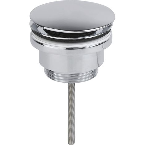 Push Open Ablaufventil 5/4 Zoll - Universal Schaftventil mit Staufunktion 2in1 - verschließbar, chrom (1/5)