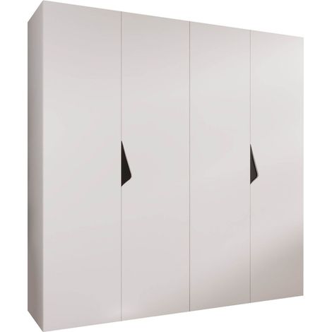 Armoire Hartford 620, Blanc, 202x200x52cm, Portes d'armoire: Avec des charnières, Nombre d'étagères: 0 (1/5)