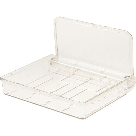 Étagère murale transparente, organisateur mural en plastique, boîte de rangement pour cosmétiques (1/5)