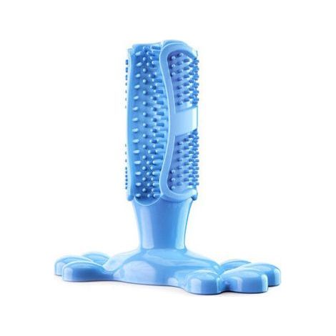 Cepillo de dientes para perros en forma de palito, juguete masticable para perros, masajeador, limpieza eficaz para perros medianos, cachorros y gatos, goma resistente a las mordeduras (azul, forma de (1/5)