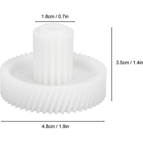 Ortviai Engrenage plastique pour hachoir à viande – 2 pièces, compatible avec machines à saucisses et cuiseurs à piments (1/4)