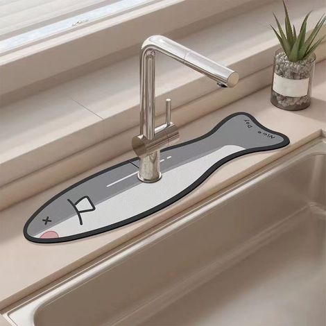 Tapis De Drainage Pour Robinet - En Terre Diatomée - Pour Évier Cuisine Et Salle De Bain - 60 X 10 Cm - 1 Pièce (1/5)