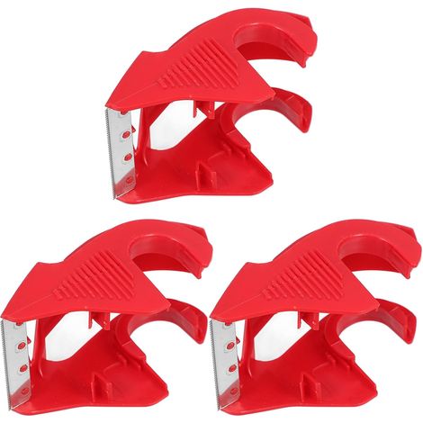 de ruban adhésif manuel compact lot de 3 rouge en plastique (1/5)