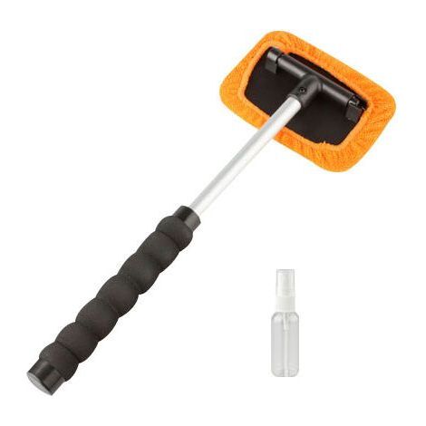 Scheibenreiniger inkl. Sprühflasche, Autoscheibenreiniger teleskopierbar 26 - 42 cm orange (1/4)